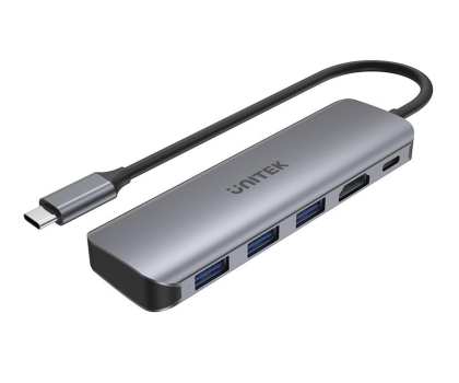 Hub USB UNITEK HUB USB-C; 3x USB 3.1 ;PD 100W; HDMI; H1107E